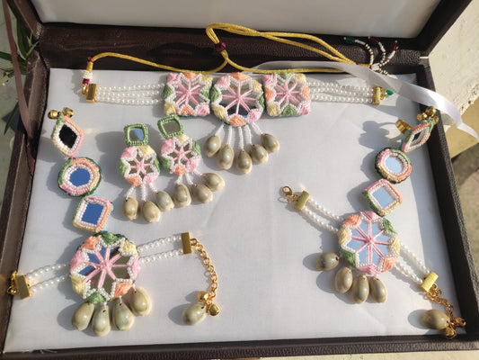 beautiful colour combination of elegant jewellery set