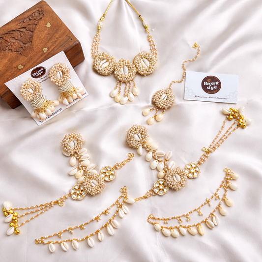 Haldi bride jewellery by Elegantstyle