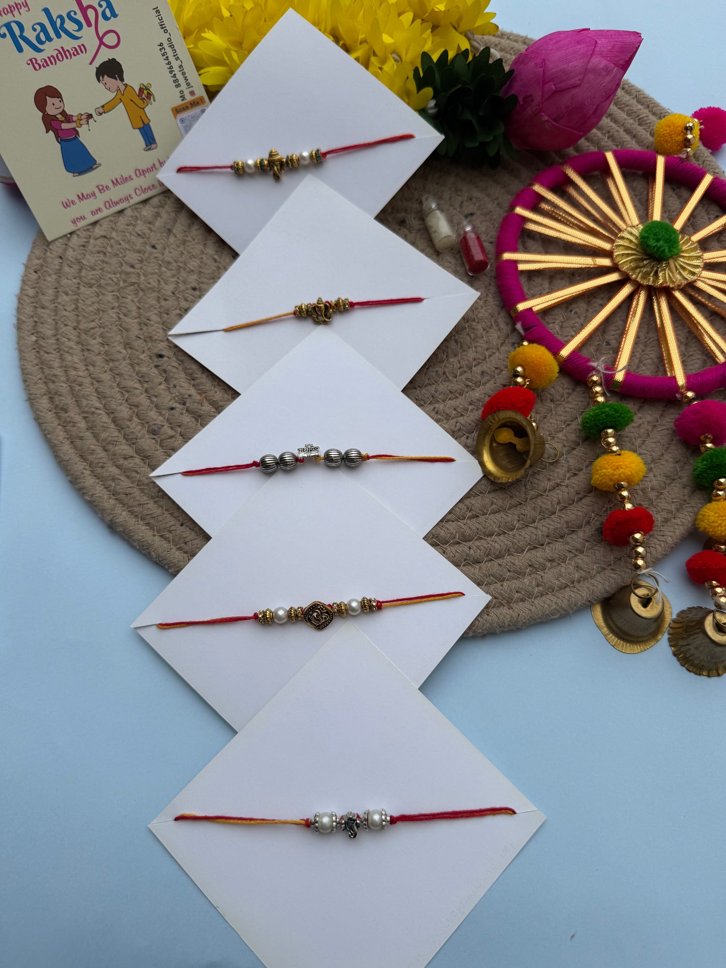5 different, minimal Rakhi combo by elegantstyle