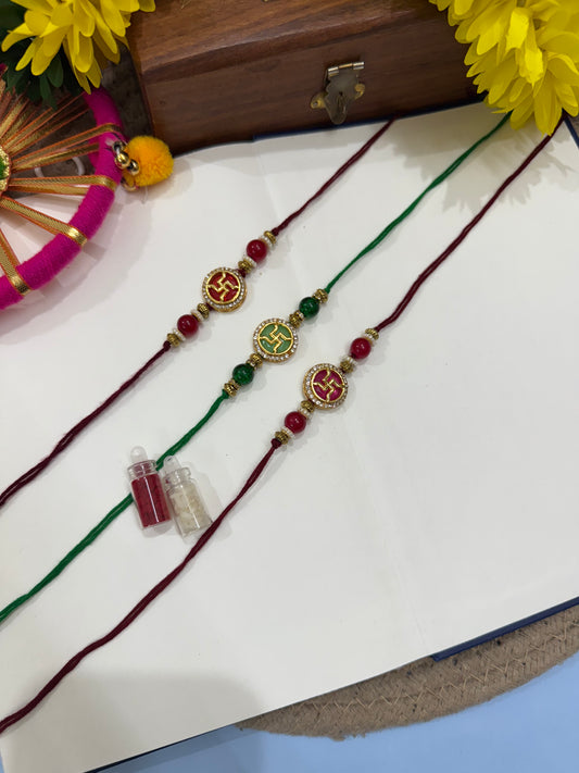 Combo Swastik rakhi by elegantstye
