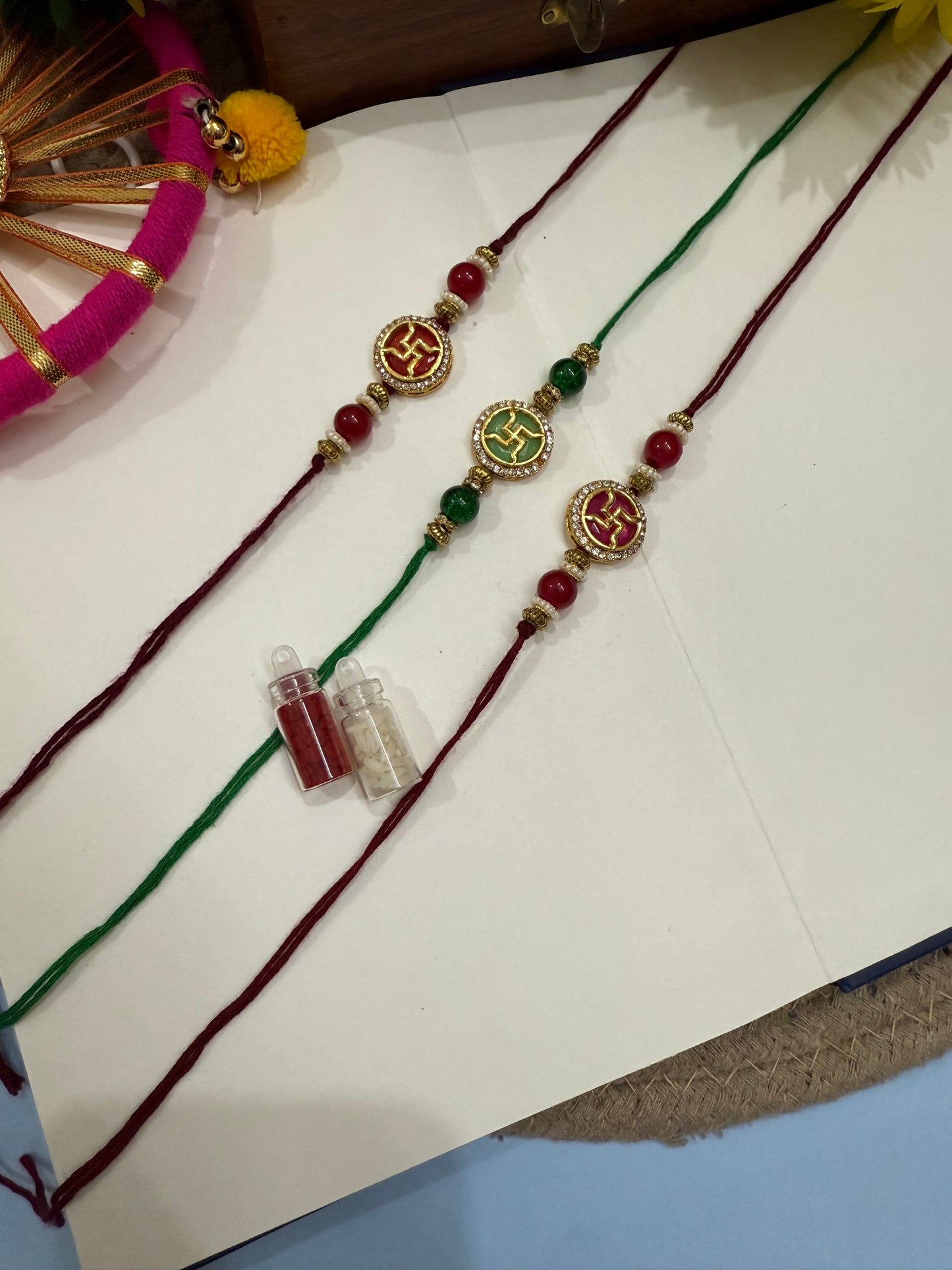 Combo Swastik rakhi by elegantstye