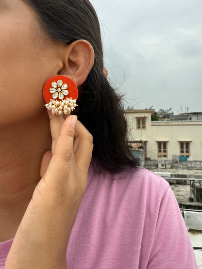 Fabric jumkhi Earring by Elegant style