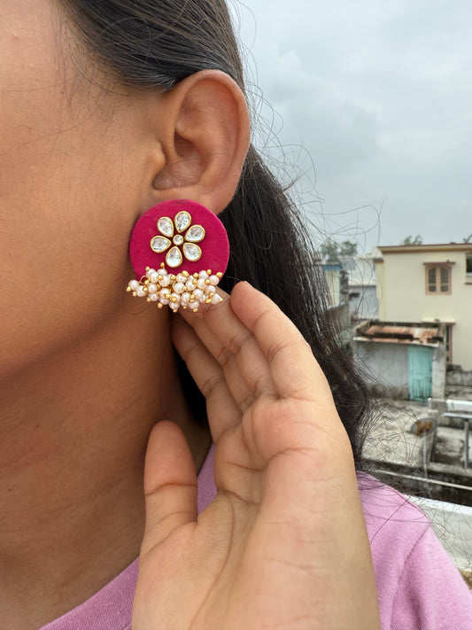 Fabric jumkhi Earring by Elegant style