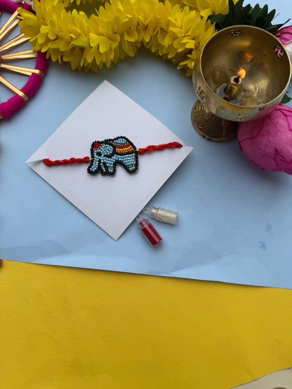 Elephant beads Rakhi by elegant style