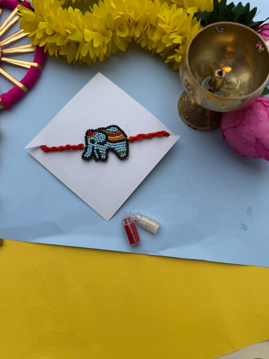 Elephant beads Rakhi by elegant style
