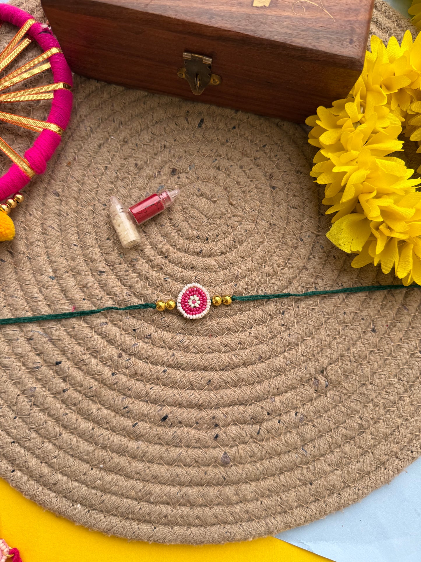 Minimal beads Rakhi by elegantstyle