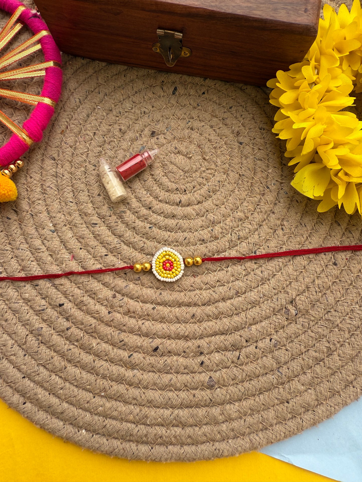 Minimal beads Rakhi by elegantstyle