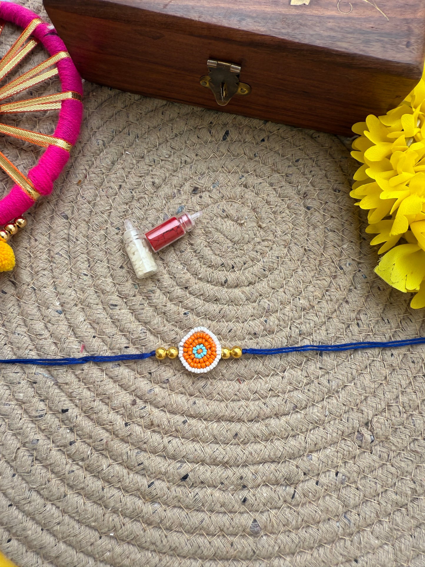 Minimal beads Rakhi by elegantstyle