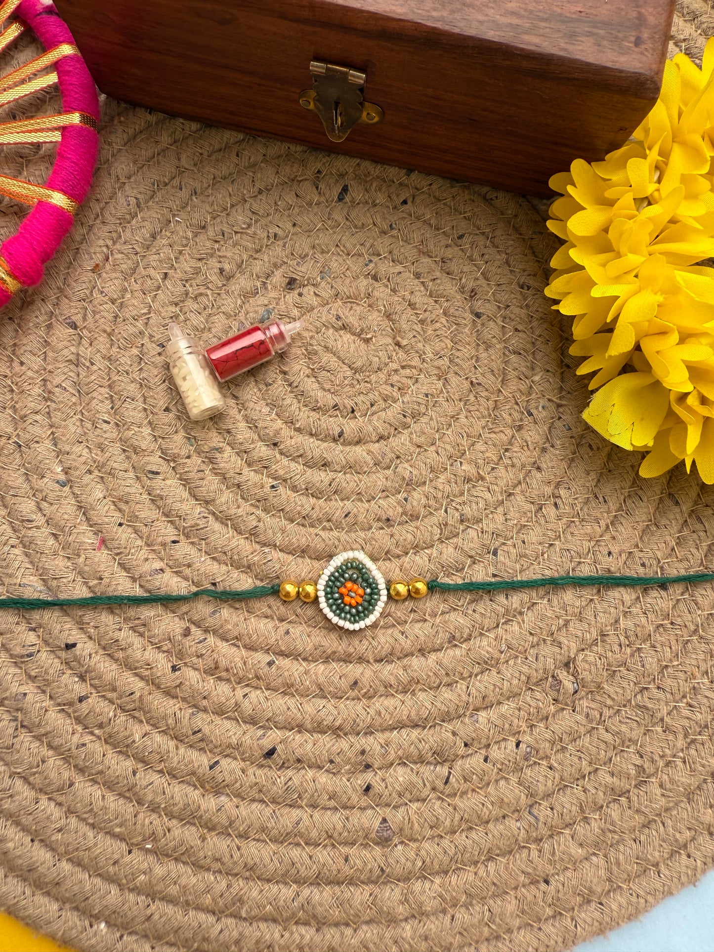 Minimal beads Rakhi by elegantstyle