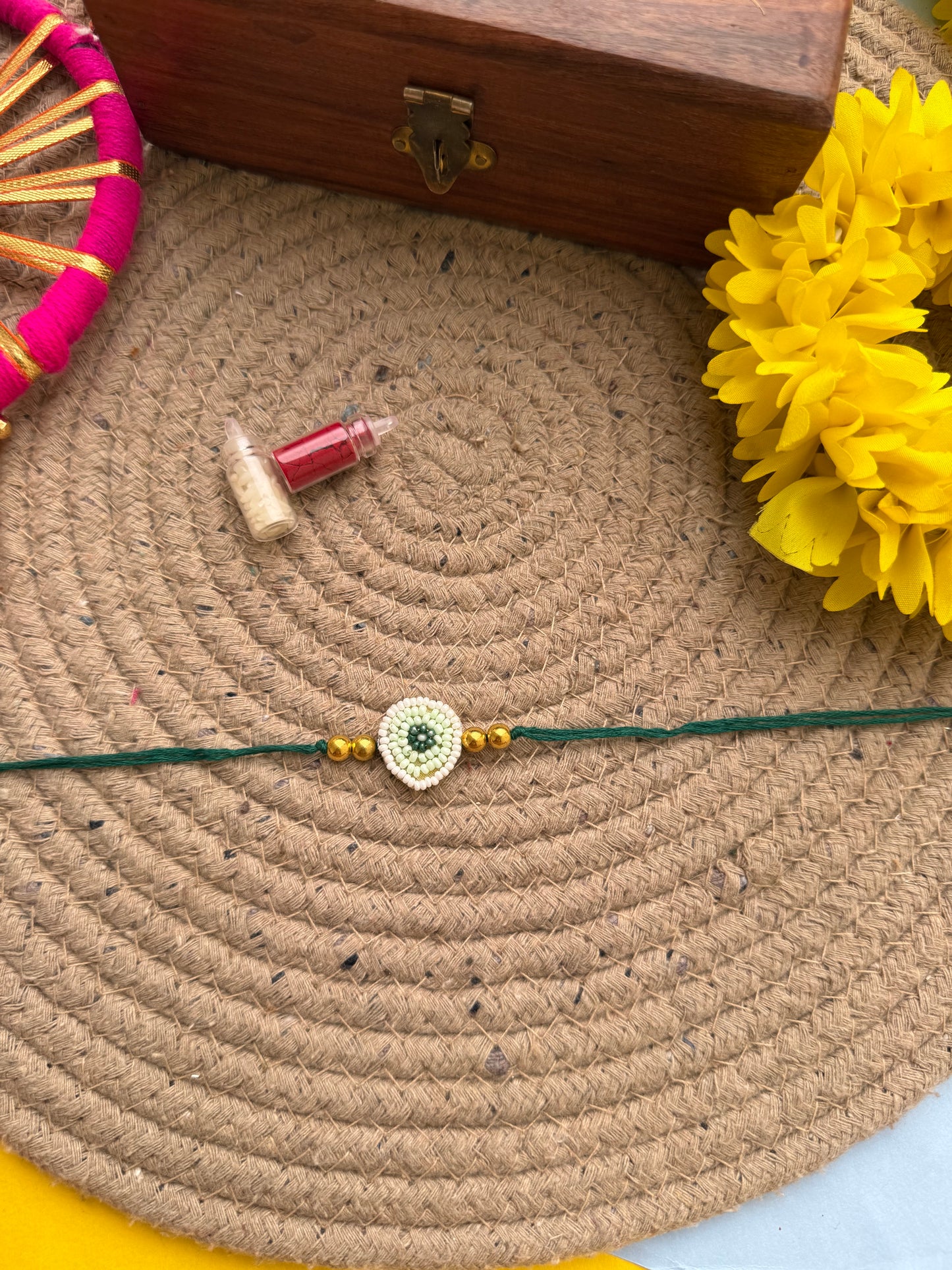 Minimal beads Rakhi by elegantstyle