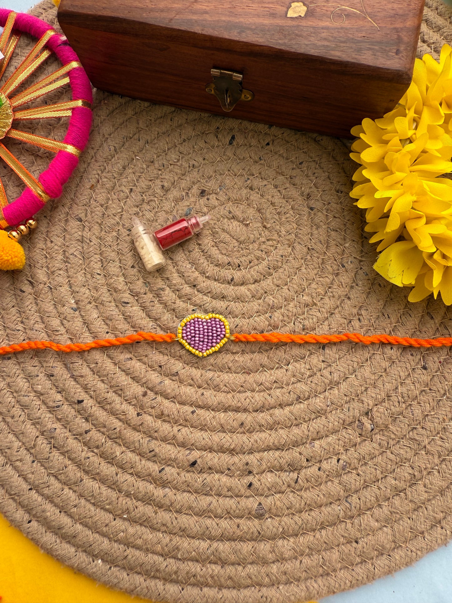 Minimal Beads Rakhi by elegantstyle.in