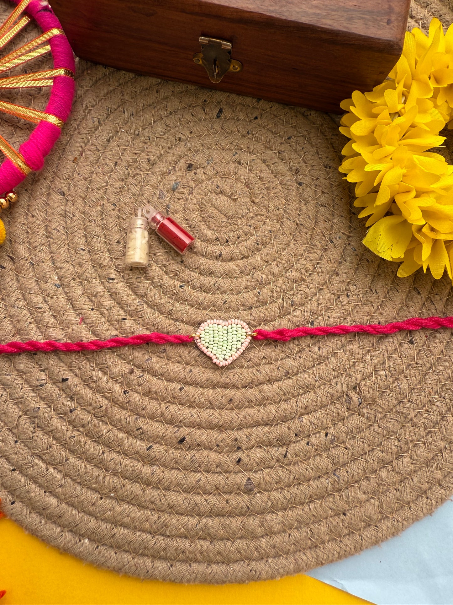 Minimal Beads Rakhi by elegantstyle.in