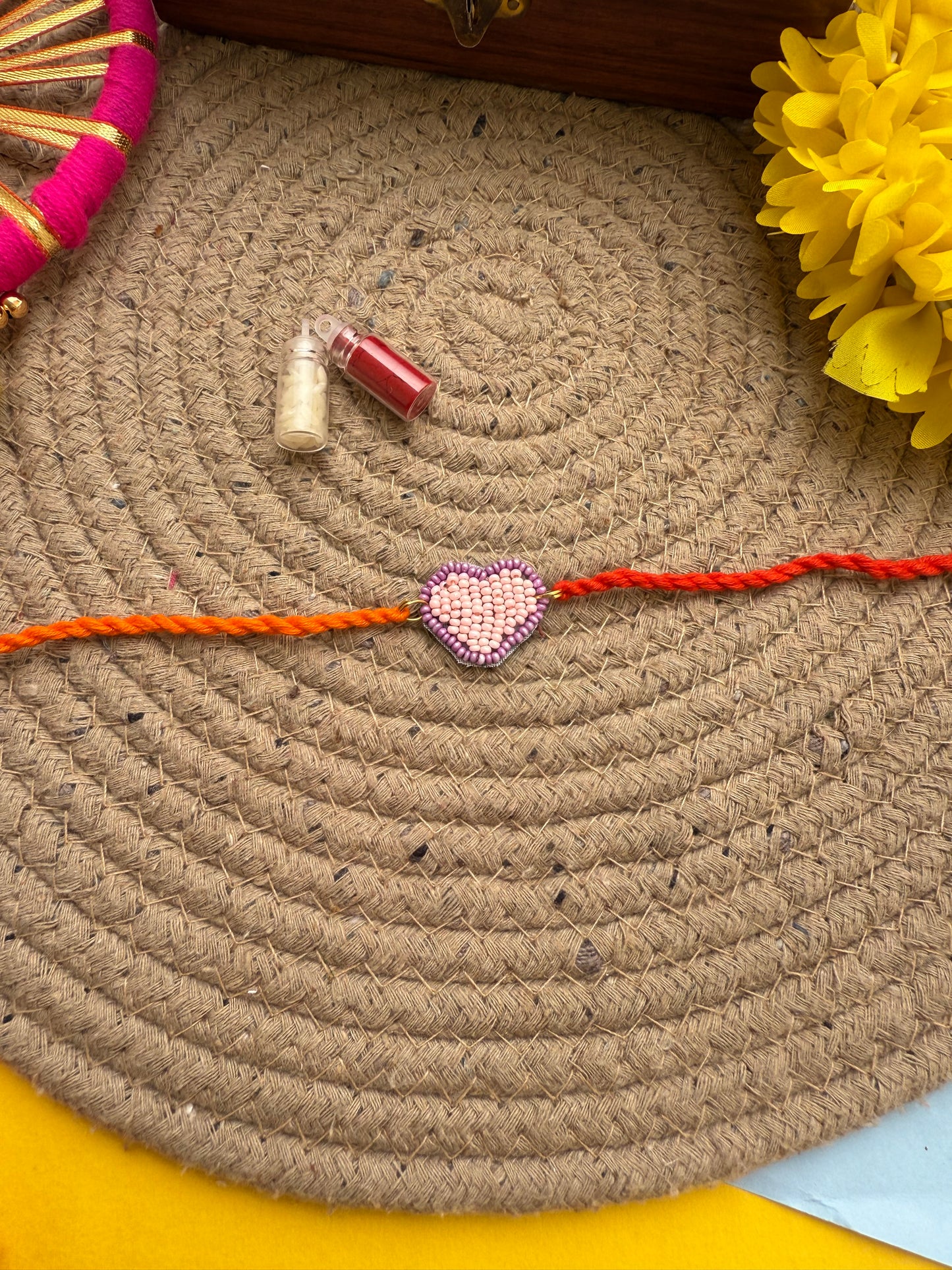 Minimal Beads Rakhi by elegantstyle.in