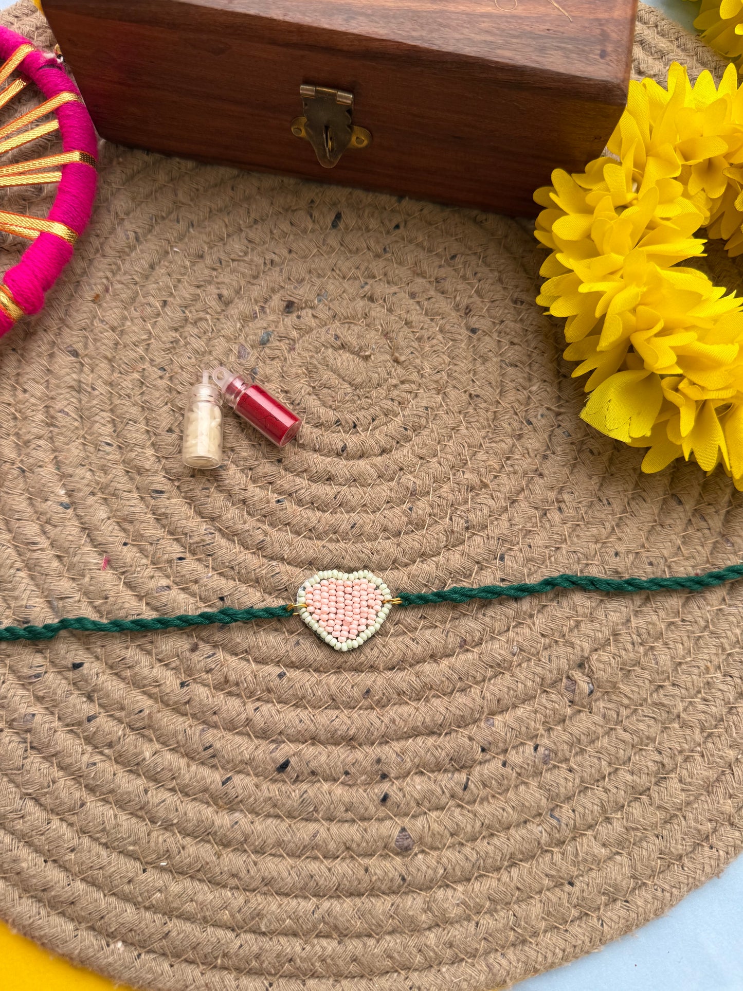 Minimal Beads Rakhi by elegantstyle.in