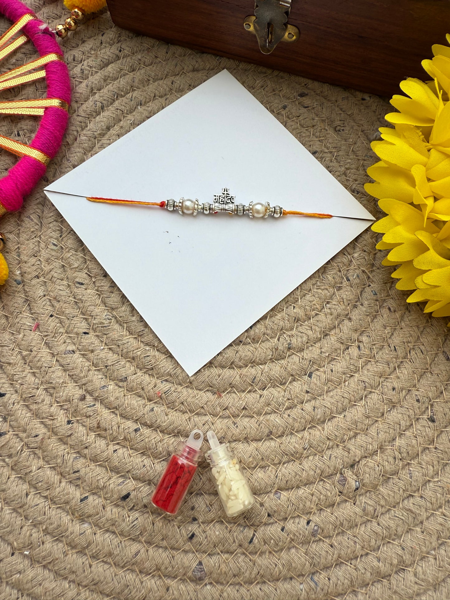 Silver mahadev Rakhi by elegantstyle.in
