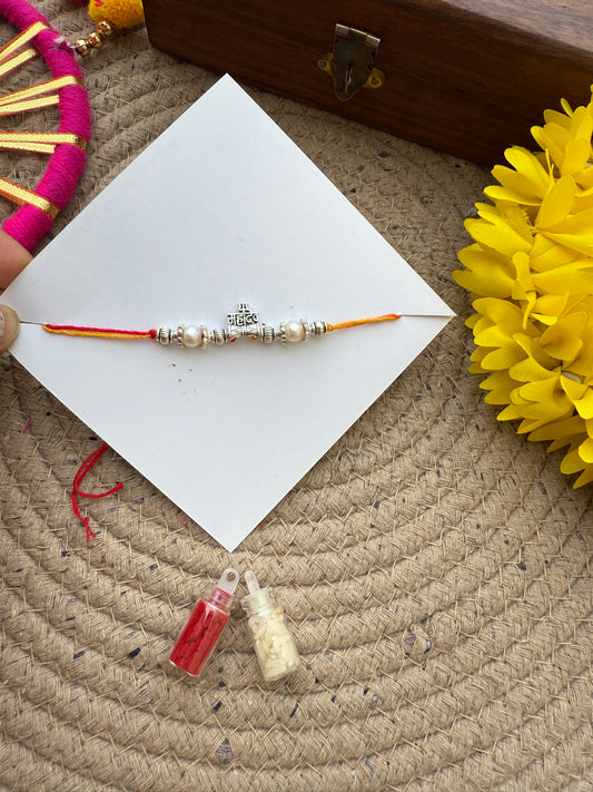 Silver mahadev Rakhi by elegantstyle.in