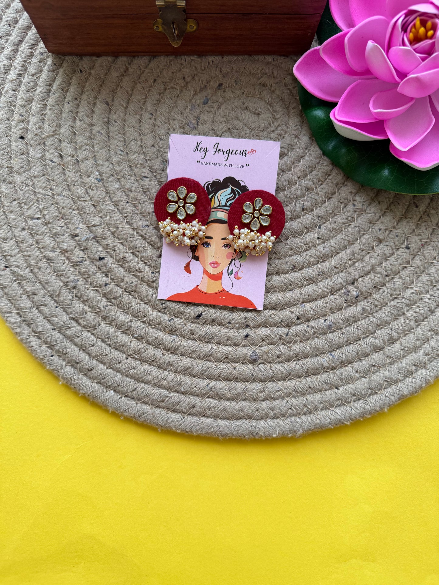 Fabric jumkhi Earring by Elegant style