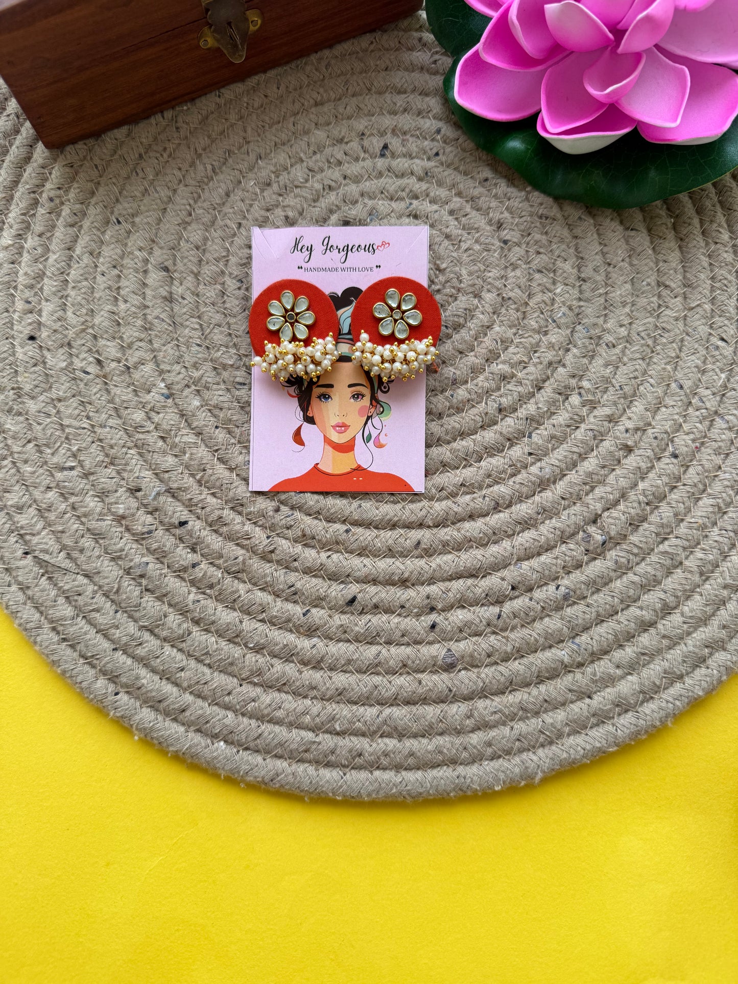 Fabric jumkhi Earring by Elegant style