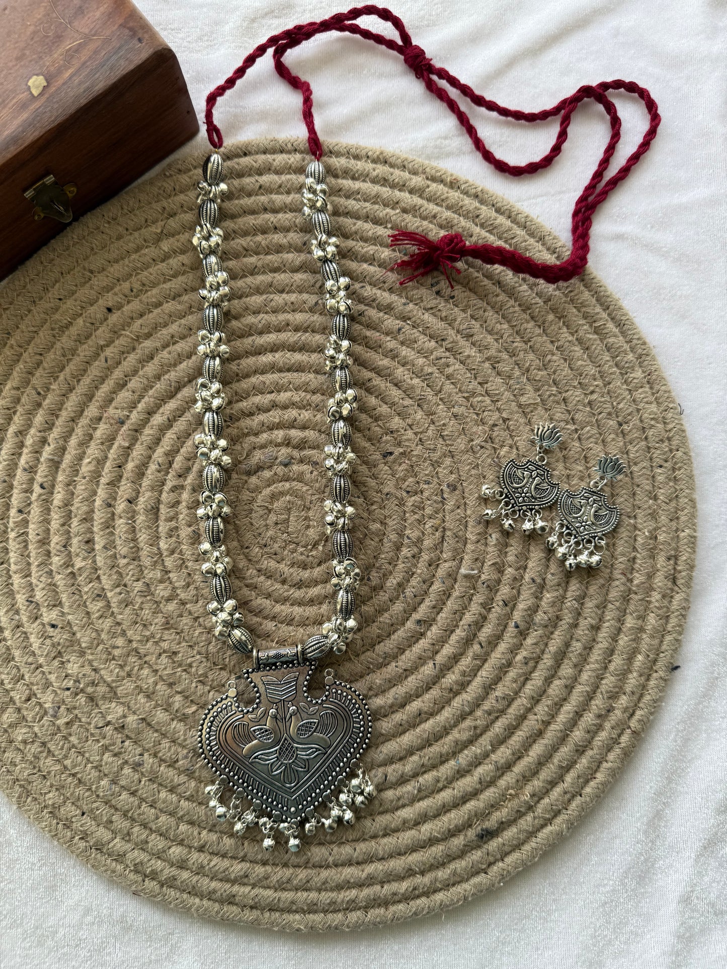 Morni long necklace with earring by Elegantstyle