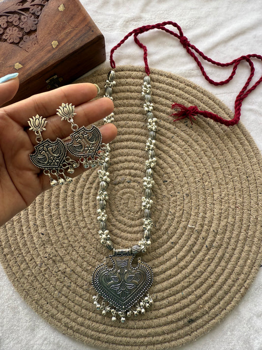Morni long necklace with earring by Elegantstyle