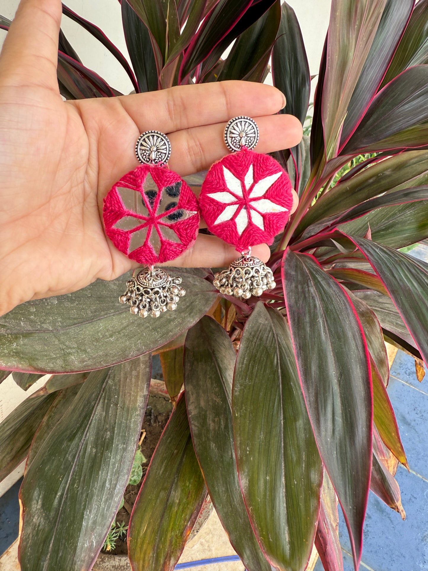 Mirror work earring by Elegantstyle