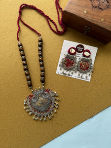 Ajarak long necklace with earring by Elegantstyle