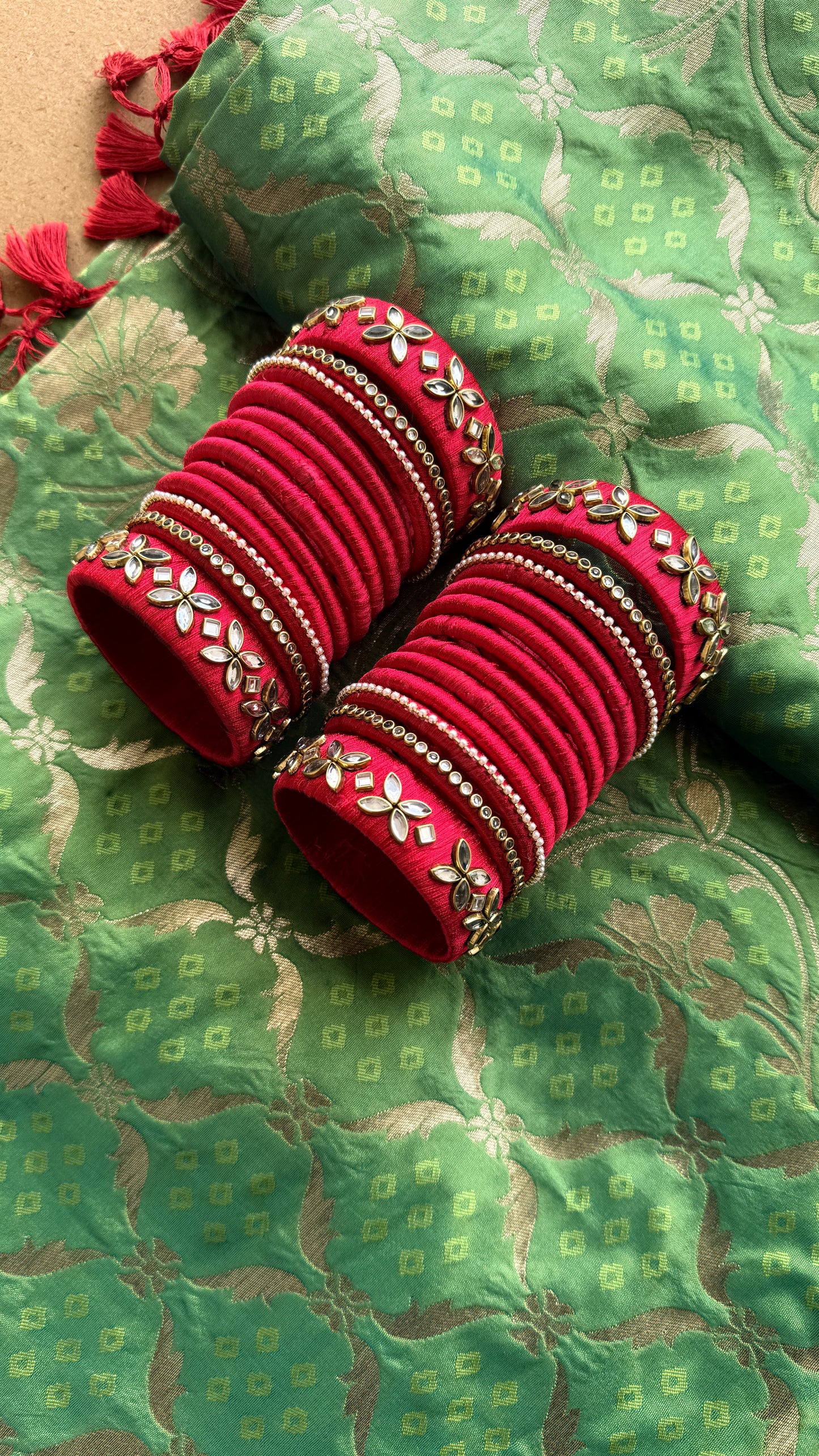 Silk thread bangle