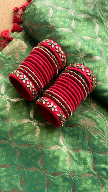 Silk thread bangle