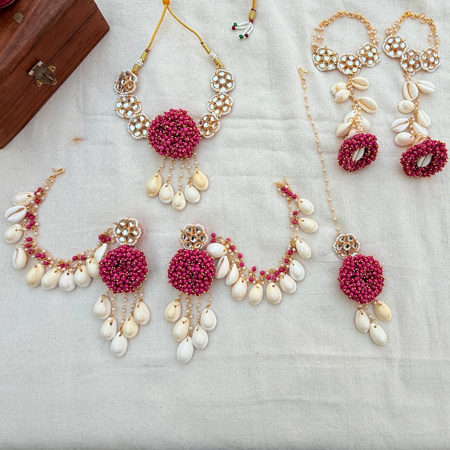 Haldi bride jewellery