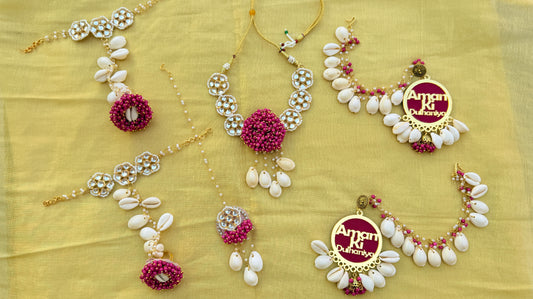 Haldi bride jewellery