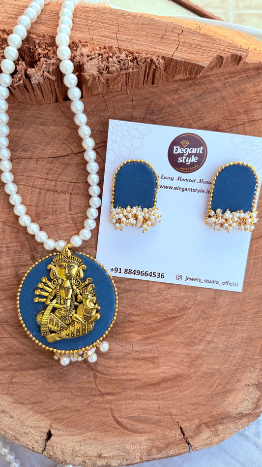 Fabric long necklace by Elegantstyle