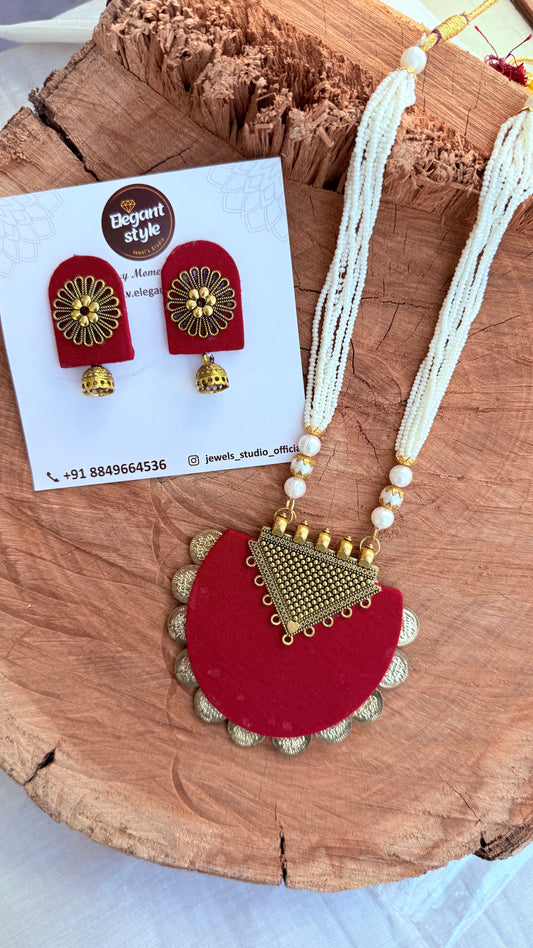 Long necklace with earring by Elegantstyle